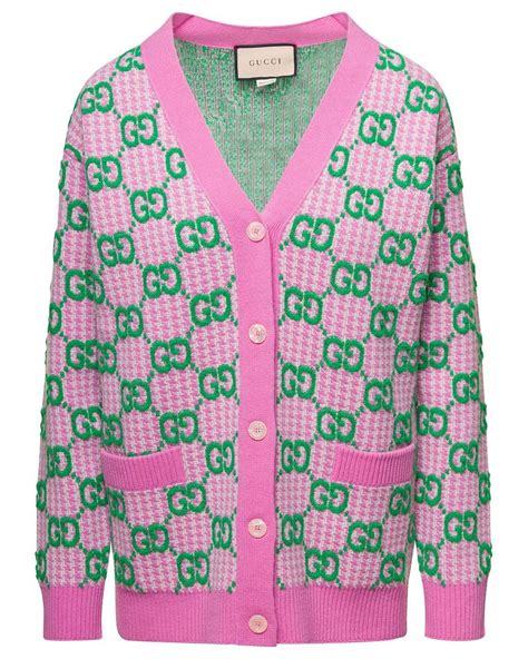 gucci striped crop sweater|gucci pink and green cardigan.